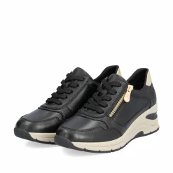 Rieker Damen Sneaker Low mattschwarz