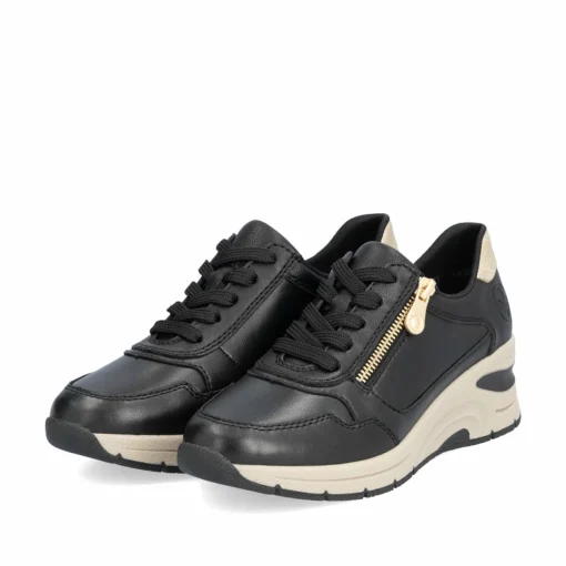 Rieker Damen Sneaker Low mattschwarz