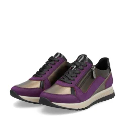 Rieker Damen Sneaker Low flieder-bronze