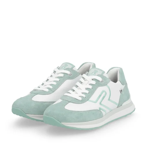 Rieker Damen Sneaker Low frost-white aquamarine