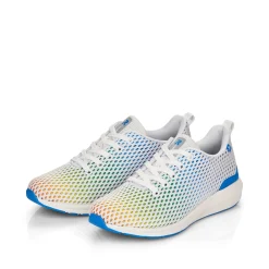 Rieker Damen Sneaker Low crystal-white rainbow