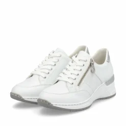 Rieker Damen Sneaker Low schwanenweiss