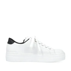Rieker Damen Sneaker Low lilienweiß-nachtschwarz