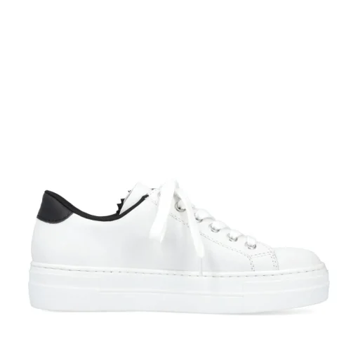Rieker Damen Sneaker Low lilienweiß-nachtschwarz