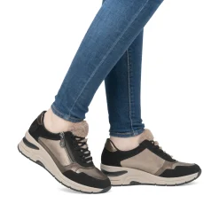 Rieker Damen Sneaker Low bronze-schwarz