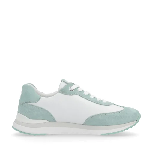Rieker Damen Sneaker Low frost-white aquamarine