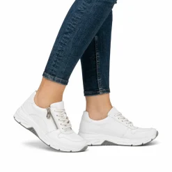 Rieker Damen Sneaker Low kristallweiß