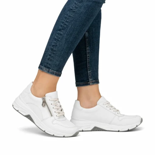 Rieker Damen Sneaker Low kristallweiß