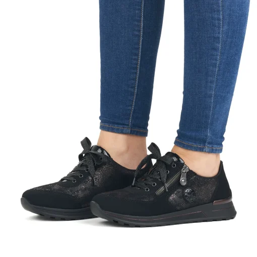 Rieker Damen Sneaker Low nachtschwarz