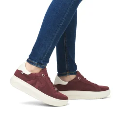 Rieker Damen Sneaker Low kirschrot