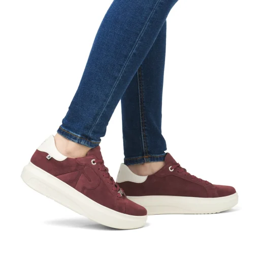 Rieker Damen Sneaker Low kirschrot