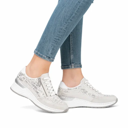 Rieker Damen Sneaker Low hellbeige
