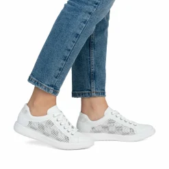 Rieker Damen Sneaker Low reinweiss