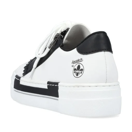 Rieker Damen Sneaker Low lilienweiß-nachtschwarz