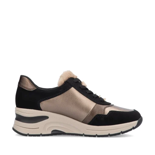 Rieker Damen Sneaker Low bronze-schwarz