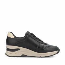 Rieker Damen Sneaker Low mattschwarz