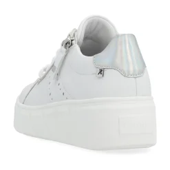 Rieker Damen Sneaker Low clear white