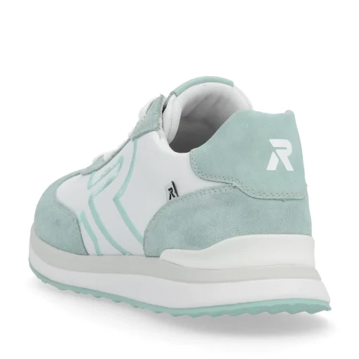 Rieker Damen Sneaker Low frost-white aquamarine