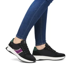 Rieker Damen Sneaker Low asphaltschwarz