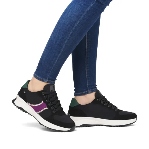 Rieker Damen Sneaker Low asphaltschwarz