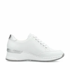 Rieker Damen Sneaker Low schwanenweiss