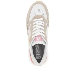 Rieker Damen Sneaker Low light-beige fuchsia apricot