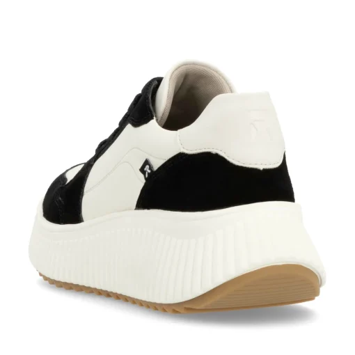 Rieker Damen Sneaker Low vanilleweiß-schwarz