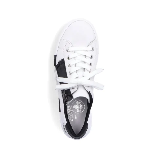Rieker Damen Sneaker Low lilienweiß-nachtschwarz