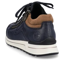 Rieker Damen Sneaker Low pazifikblau-braun
