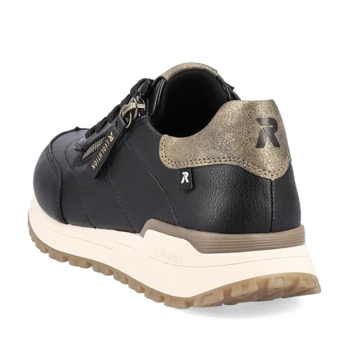 Rieker Damen Sneaker Low urbanschwarz-bronze