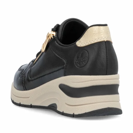 Rieker Damen Sneaker Low mattschwarz
