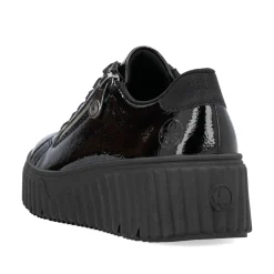Rieker Damen Sneaker Low glanzschwarz