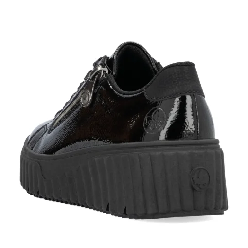 Rieker Damen Sneaker Low glanzschwarz