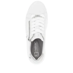 Rieker Damen Sneaker Low clear white