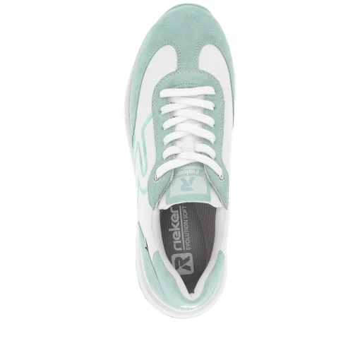Rieker Damen Sneaker Low frost-white aquamarine