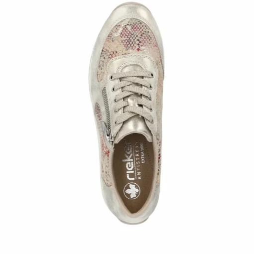 Rieker Damen Sneaker Low beige-multi-metallic