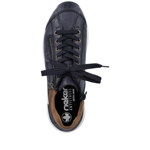 Rieker Damen Sneaker Low pazifikblau-braun