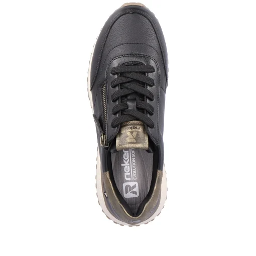 Rieker Damen Sneaker Low urbanschwarz-bronze