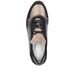 Rieker Damen Sneaker Low bronze-schwarz
