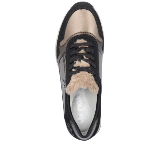 Rieker Damen Sneaker Low bronze-schwarz