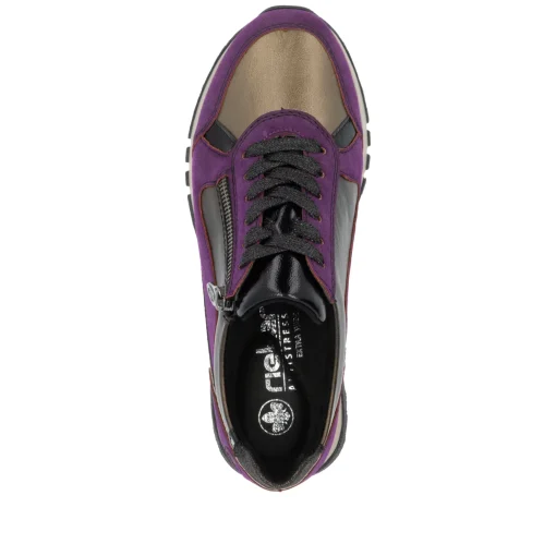 Rieker Damen Sneaker Low flieder-bronze