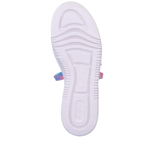Rieker Damen Sneaker Low cremeweiß-flamigorosa