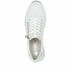 Rieker Damen Sneaker Low schwanenweiss