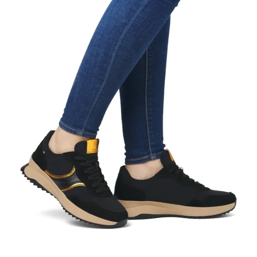 Rieker Damen Sneaker Low asphaltschwarz
