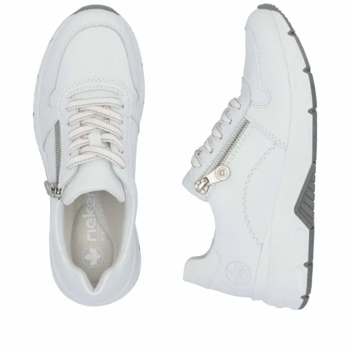 Rieker Damen Sneaker Low kristallweiß