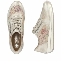 Rieker Damen Sneaker Low beige-multi-metallic