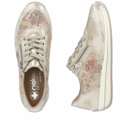 Rieker Damen Sneaker Low beige-multi-metallic