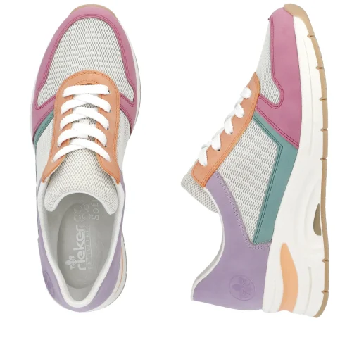 Rieker Damen Sneaker Low beige-mehrfarbig