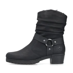 Rieker Damen Stiefeletten mattschwarz