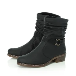 Rieker Damen Stiefeletten tiefschwarz